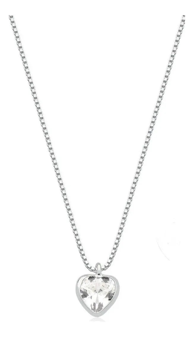 Colar Ponto de luz 45cm prateado prata 925